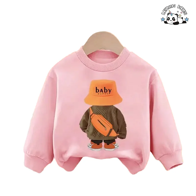 LEZONKIDS - Customized Most Popular Cute Cartoon Printing Sweatshirts Kids Set for Girls and Boys Clothing Sets